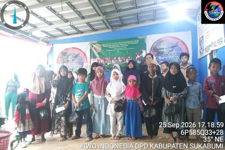 Jumat Berkah IWO Indonesia Kabupaten Sukabumi, Hadirkan Kebahagiaan untuk Anak Yatim dan Dhuafa